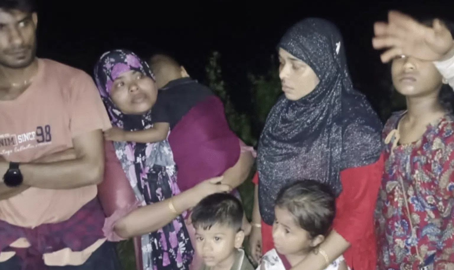 A number of refugees who were arrested by Indian police near the border on August 12, 2025 (Photo: Sunday Guardian)